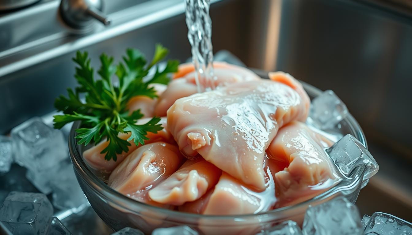 How do you defrost chicken before a slow cooker?