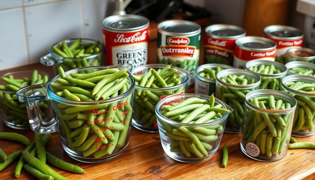 How many cans are 4 cups of green beans?