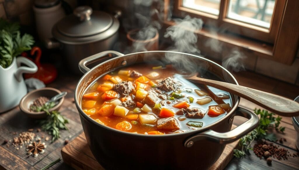 homemade vegetable beef soup