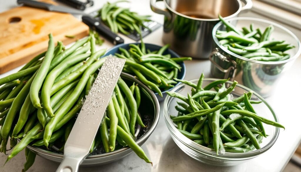 preparing green beans for casserole preparing green beans for casserole