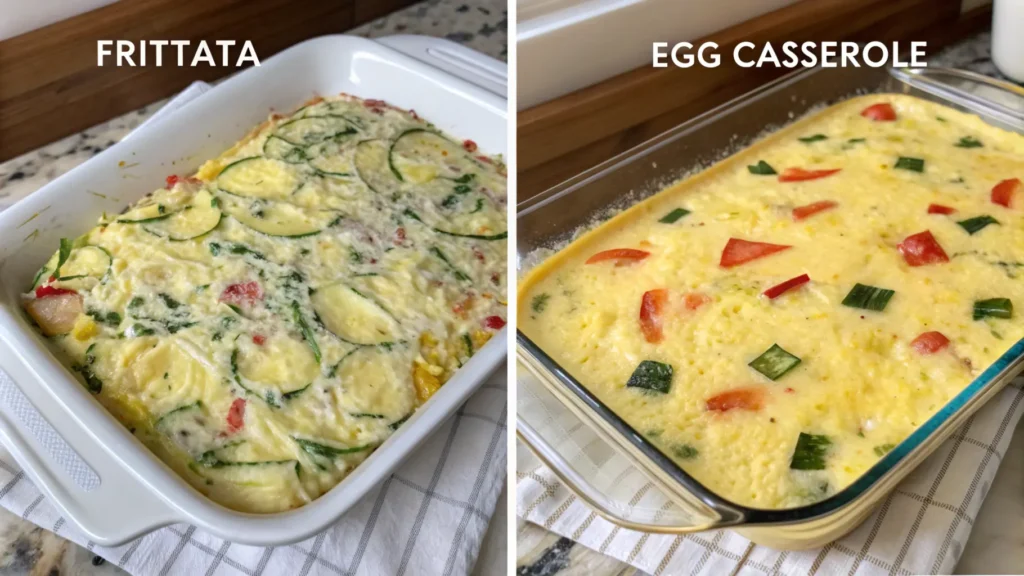 Difference between frittata and egg casserole